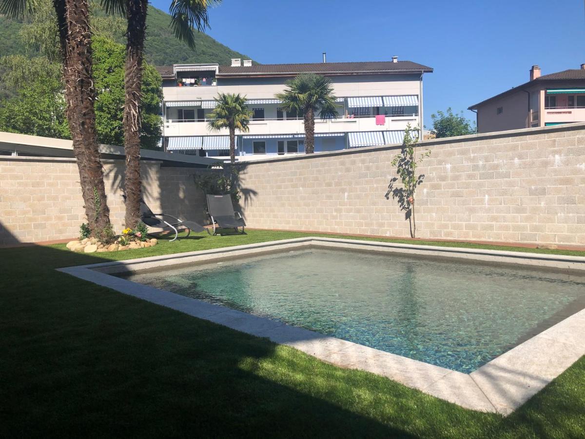 Miranda, Modern Duplex, Garden, Swimming Pool, Parking Lägenhet Losone Exteriör bild